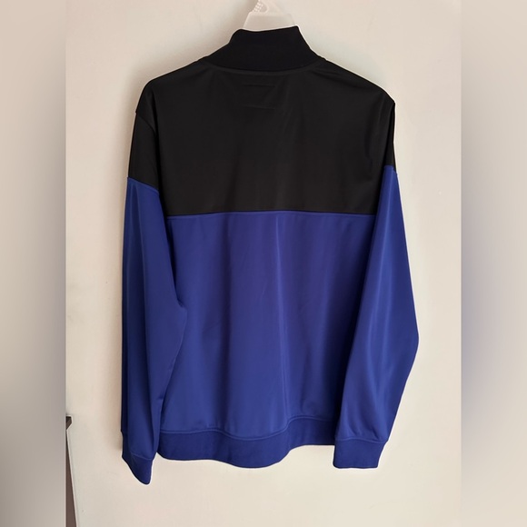 Guess  Black & Blue Zip Front Men’s Track Jacket Casual Classic Size Large - Picture 2 of 7